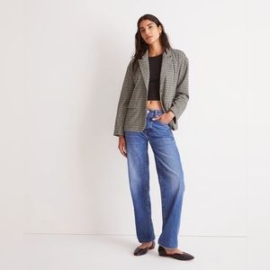 Madewell Oversized Knit Blazer in Houndstooth